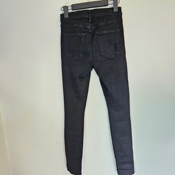 Agolde Sophie Distressed High Rise Skinny Jeans In Moonstruck Black 28 - Picture 5 of 15